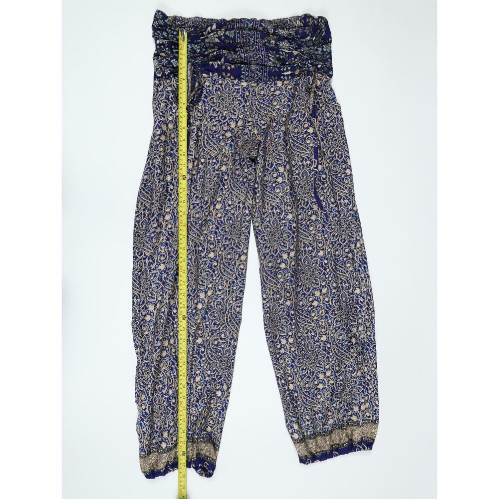 Johnny Was Style Boho Paisley Harem Jogger Pants Smocked Waist Resort Festival S - Picture 7 of 13